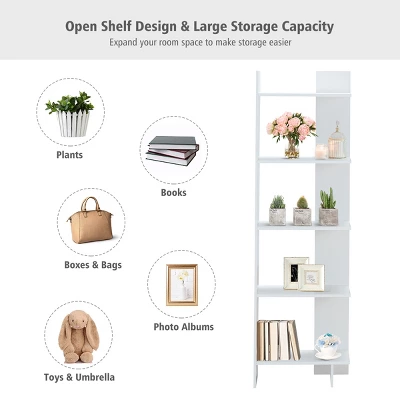 Costway 5-Tier Bookcase Storage Open Shelves Display Unit Room Divider - Image 6