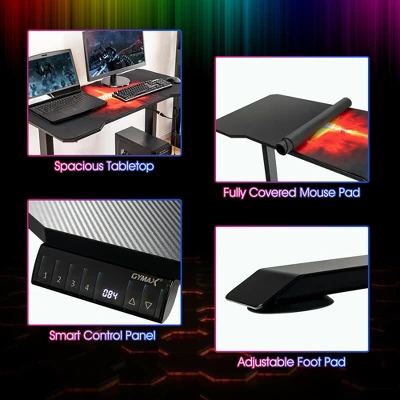 Costway Electric Standing Gaming Desk Sit To Stand Height Adjustable Splice Board - Image 7