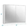 Costway Wall Mounted Bathroom Storage Cabinet Medicine Cabinet Organizer Shelf W/Double Mirror Door White