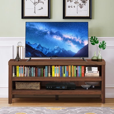Costway 3-Tier TV Stand Console Cabinet For TV's Up To 45'' W/ Storage Shelves - Image 2