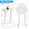 Costway Set Of 4 Portable Folding Stools 18'' Collapsible Round Stools White