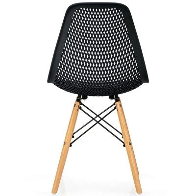 Costway 2PCS Modern DSW Dining Chair Office Home W/ Mesh Design Wooden Legs - Image 7