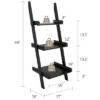Costway 3 Tier Leaning Rack Wall Ladder Book Shelf Bookcase Storage Display Multipurpose