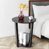 Costway Set Of 2 Nightstand Industrial End Table Sofa Side Table Shelf