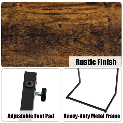 Costway C-shaped End Side Coffee Tray Sofa Table Laptop TV Snack Stand W/ Metal Frame - Image 9