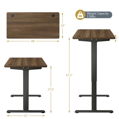 Costway Industrial Electric Adjustable Standing Up Desk Dual Motor W/ Controller