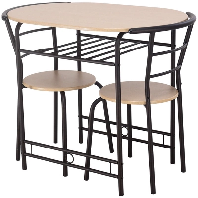 Costway 3 PCS Dining Set Table And 2 Chairs Home Kitchen Breakfast Bistro Pub Furniture - Image 8