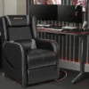 Costway Massage Gaming Recliner Chair Single Living Room Sofa Home Theater Seat PurpleGray