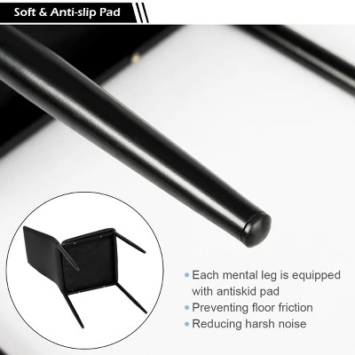 Costway 7 PCS Kitchen Dining Table Set Breakfast Furniture W/ Glass Top Padded Chair - Image 8