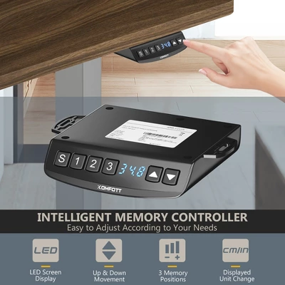 Costway Electric Standing Desk Adjustable Height Computer Desk Dual Motor W/ Controller - Image 5