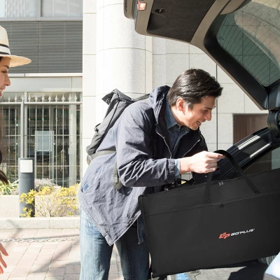 Costway Portable BBQ Camping Grill Table Kitchen Sink Station W/ Storage Organizer Basin - Image 5