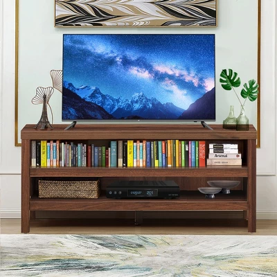 Costway 3-Tier TV Stand Console Cabinet For TV's Up To 45'' W/ Storage Shelves - Image 3