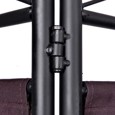 Costway 4 Panel Room Divider Privacy Screen Home Office Fabric Metal Frame - Image 9