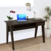 Costway Vanity Table With Flip Mirror Writing Computer Desk Storage Drawer Walnut