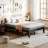 Costway Full Size Wood Bed Frame & 8'' Foam Mattress Set CertiPUR-US Certified