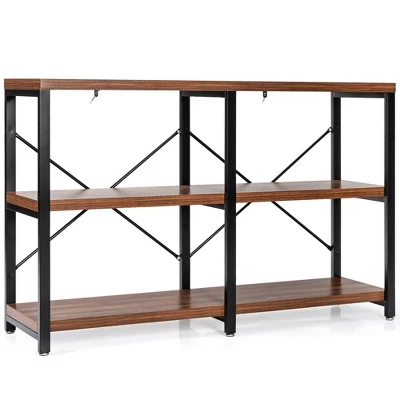 Costway 47'' Console Table 3 Tier Industrial Sofa Table Metal Frame - Image 10