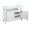 Costway Modern Kitchen Storage Cabinet Buffet Server Table 36" Sideboard Dining Wood White