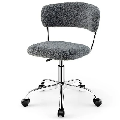Costway Computer Desk Chair Adjustable Faux Fur Office Chair Swivel Vanity Chair - Image 10
