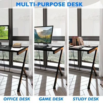 Costway Gaming Desk Computer Desk PC Laptop Table Workstation Home Office Ergonomic New - Image 5