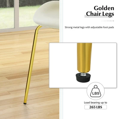 Costway 4PCS Velvet Dining Chair Accent Leisure Chair Armless Side Chair - Image 6