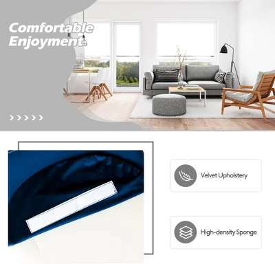 Costway Velvet Accent Office Armchair Adjustable Swivel Removable Cushion PinkBlueGrey - Image 8