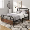 Costway Metal Platform Bed Frame Industrial Headboard Mattress Foundation