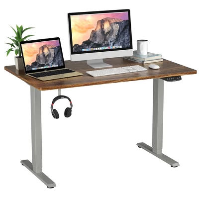 Costway Electric Standing Desk Adjustable Height Computer Desk Dual Motor W/ Controller - Image 11