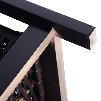 Costway Set OF 2 Night Stand 3 Tier 1 Drawer Bedside End Table Organizer Wood W/2 Basket - Image 7