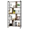 Costway 4-Tier Bookcase Industrial Bookshelf Floor Standing Storage Rack