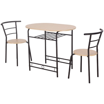 Costway 3 PCS Dining Set Table And 2 Chairs Home Kitchen Breakfast Bistro Pub Furniture - Image 7