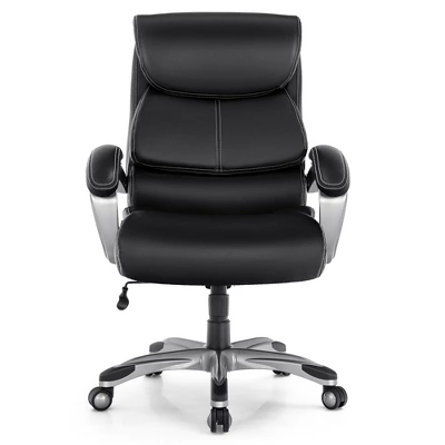 Costway 400LBS Big & Tall High Back Adjustable Swivel Leather Office Chair - Image 10