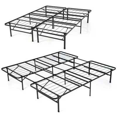 Costway Folding Metal Platform Bed Frame 13 Inch Mattress Foundation 660 LBS - Image 8