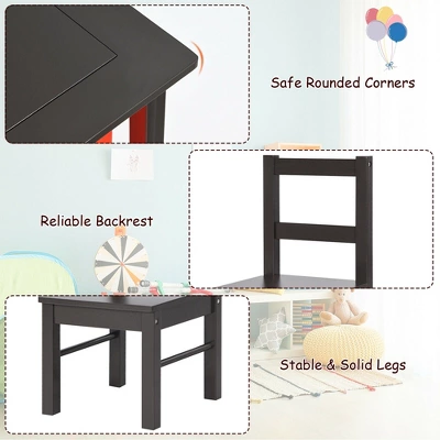Costway 2-in-1 Kids Activity Table & 2 Chairs Set W/Storage Building Block Table - Image 9