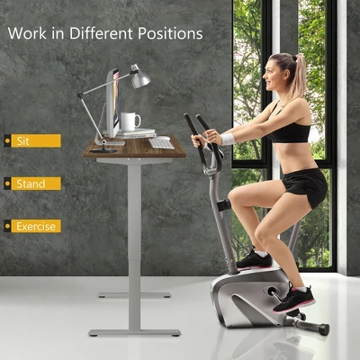 Costway Electric Standing Desk Adjustable Height Computer Desk Dual Motor W/ Controller - Image 9