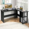 Costway L-Shaped Computer Desk, Corner Desk For Small Space, Home Office Writing Desk Laptop Workstation With 2-Tier Open Shelf