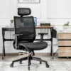 Costway Office Chair Adjustable Mesh Computer Chair With Sliding Seat & Lumbar Support