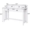 Costway Writing Desk Mission White Home Office Computer Desk 4 Drawer