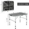 Costway Folding Grill Table For Camping Lightweight Aluminum Metal Grill Stand Table