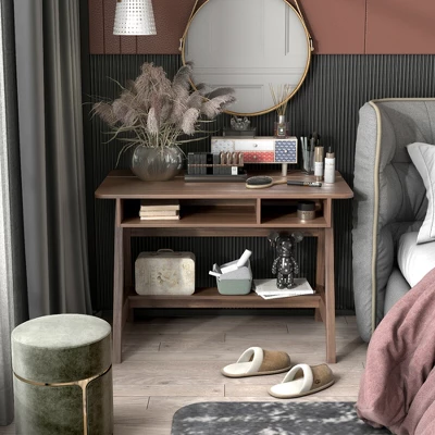 Costway Computer Desk Home Office Writing Workstation W/ Flip Top Compartment - Image 2