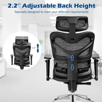 Costway Ergonomic Mesh Office Chair Adjustable High Back Chair W/ Lumbar Support - Image 5