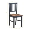 Set Of 4 Dining Chair Kitchen Black Spindle Back Side Chair With Solid Wooden Legs