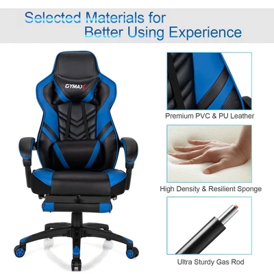 Costway Office Computer Desk Chair Gaming Chair Adjustable Swivel W/Footrest - Image 5