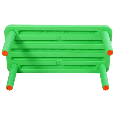 Costway Kids Portable Plastic Table Learn And Play Activity School Home Furniture Green - Image 5