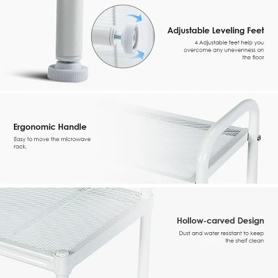 Costway Bakers Rack Microwave Oven Rack Shelves Kitchen Storage Organizer - Image 7