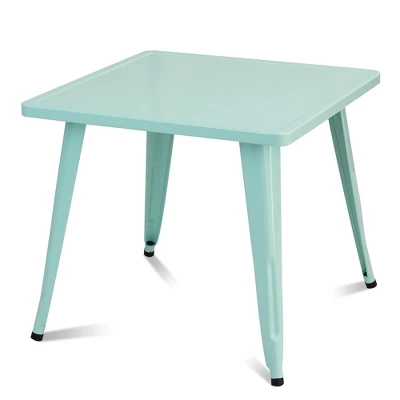 Costway Kids Steel 27'' Square Table Children Play Learn Activity Table Indoor Outdoor - Image 10