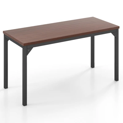 Costway Set Of 2 55" Conference Table Office Computer Study Desk Metal Base Meeting Room - Image 4