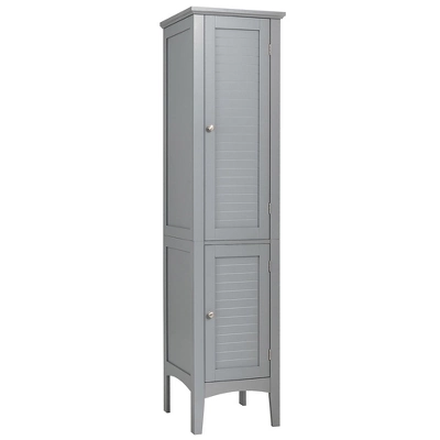 Costway Freestanding Bathroom Storage Cabinet Linen Tower Kitchen Living Room GreyBlackBrownWhite - Image 12