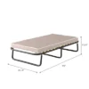 Costway Folding Bed W/Memory Foam Mattress Metal Guest Sleeper Wood Slats Made In Italy