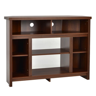Costway Corner TV Stand Entertainment Console Center W/Adjustable Shelves - Image 9