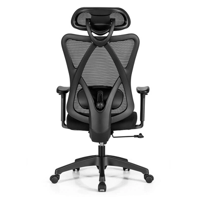 Costway Reclining Mesh Office Chair Swivel Chair W/ Adjustable Lumbar Support - Image 9